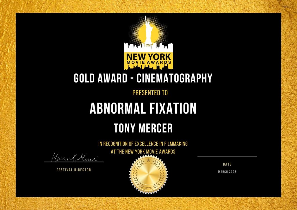 New York Movie Awards 2026, Gold Award - Cinematography, Tony Mercer